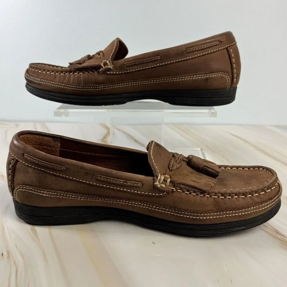 Dockers Men's Shoes Brown Suede Sz 9M Tasseled Loafer Slip-On Casual 90-7037 EUC